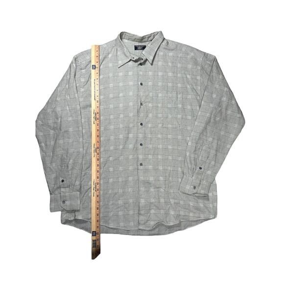 Gitman Bros Button Up Mens Size XL Long Sleeve Vintage Grey Checkered - Picture 4 of 6